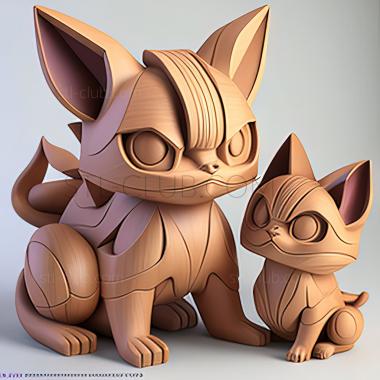 3D мадэль Purrloin Sweet or Sneaky Остерегайтесь Choroneko Nyarth и (STL)